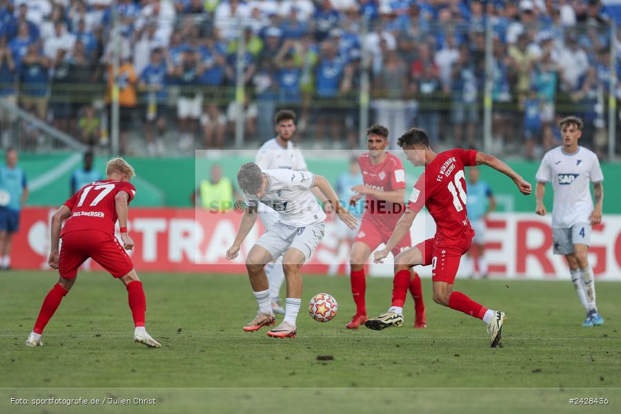 AKON Arena, Würzburg, 16.08.2024, sport, action, DFB, Fussball, 1. Hauptrunde, DFB-Pokal, TSG, FWK, TSG Hoffenheim, FC Würzburger Kickers - Bild-ID: 2428436