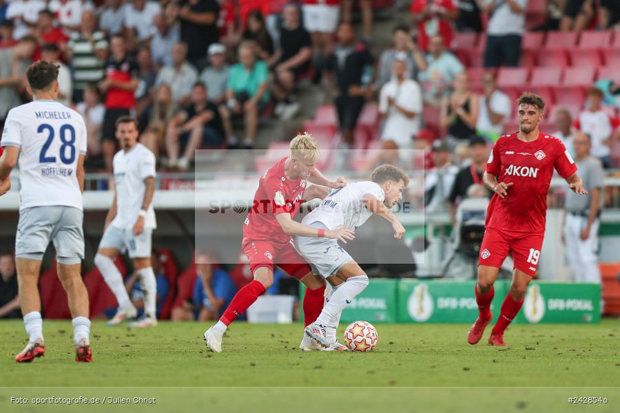 AKON Arena, Würzburg, 16.08.2024, sport, action, DFB, Fussball, 1. Hauptrunde, DFB-Pokal, TSG, FWK, TSG Hoffenheim, FC Würzburger Kickers - Bild-ID: 2428546