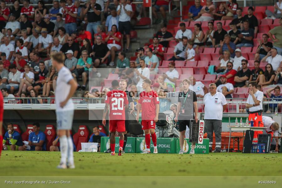 AKON Arena, Würzburg, 16.08.2024, sport, action, DFB, Fussball, 1. Hauptrunde, DFB-Pokal, TSG, FWK, TSG Hoffenheim, FC Würzburger Kickers - Bild-ID: 2428696