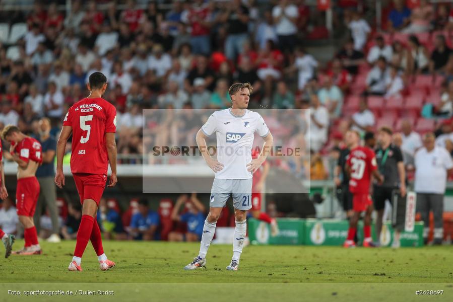 AKON Arena, Würzburg, 16.08.2024, sport, action, DFB, Fussball, 1. Hauptrunde, DFB-Pokal, TSG, FWK, TSG Hoffenheim, FC Würzburger Kickers - Bild-ID: 2428697