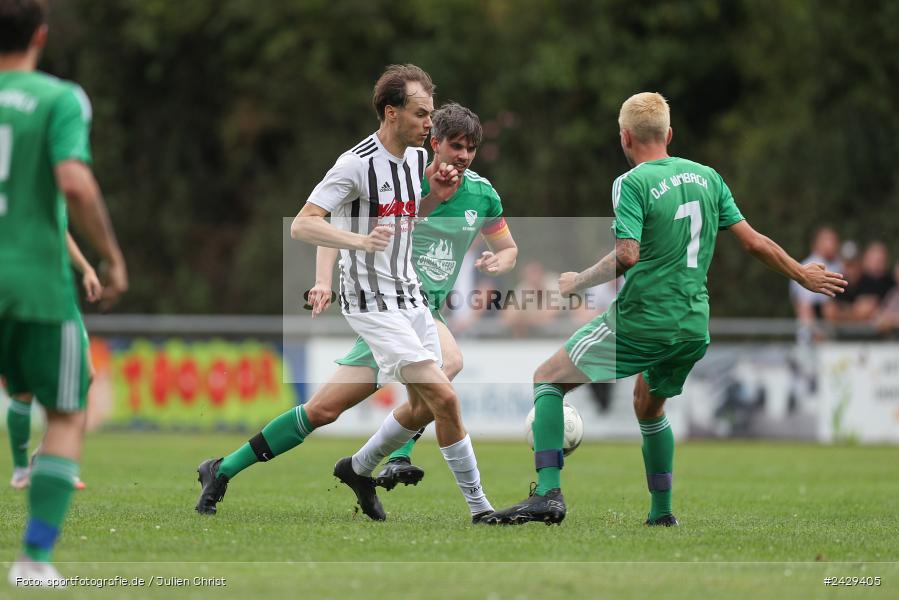 sport, action, Steinbach, Sportgelände, SVSS, SV-DJK Wombach, SV Sendelbach-Steinbach, Kreisklasse Würzburg Gr. 3 WÜ, Fussball, DJK, BFV, 5. Spieltag, 18.08.2024 - Bild-ID: 2429405