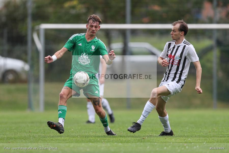 sport, action, Steinbach, Sportgelände, SVSS, SV-DJK Wombach, SV Sendelbach-Steinbach, Kreisklasse Würzburg Gr. 3 WÜ, Fussball, DJK, BFV, 5. Spieltag, 18.08.2024 - Bild-ID: 2429409