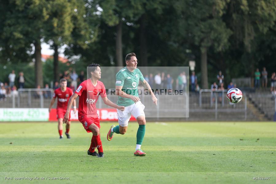 Willy-Sachs-Stadion, Schweinfurt, 20.08.2024, sport, action, BFV, Fussball, Toto-Pokal, BFV-Verbandspokal, AUB, FCS, TSV Aubstadt, 1. FC Schweinfurt 1905 - Bild-ID: 2429497