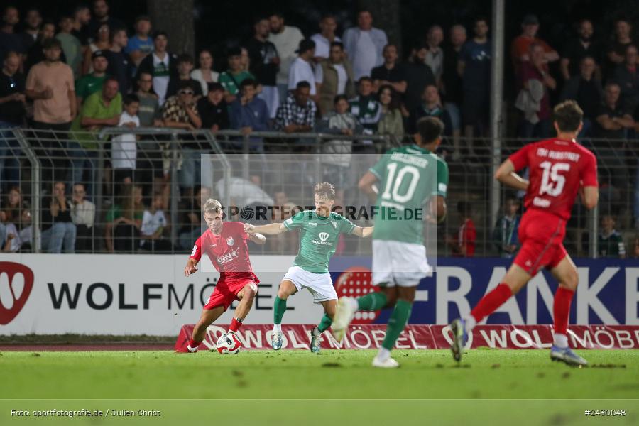Willy-Sachs-Stadion, Schweinfurt, 20.08.2024, sport, action, BFV, Fussball, Toto-Pokal, BFV-Verbandspokal, AUB, FCS, TSV Aubstadt, 1. FC Schweinfurt 1905 - Bild-ID: 2430048