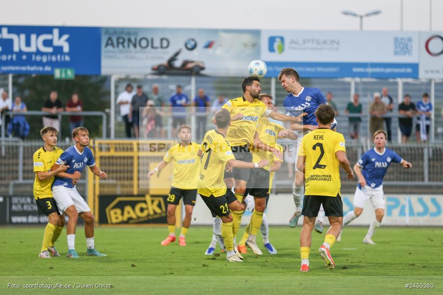sport, action, Stadion am Schönbusch, SpVgg Bayreuth, SVA, SV Viktoria Aschaffenburg, Regionalliga Bayern, Fussball, BFV, BAY, Aschaffenburg, 6. Spieltag, 23.08.2024 - Bild-ID: 2430280