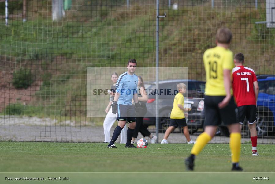 sport, action, Sportgelände, SVA, SV Altfeld, Kreisklasse Würzburg Gr. 3, Fussball, BSC Aura, BSC, BFV, Aura im Sinngrund, 6. Spieltag, 25.08.2024 - Bild-ID: 2431416