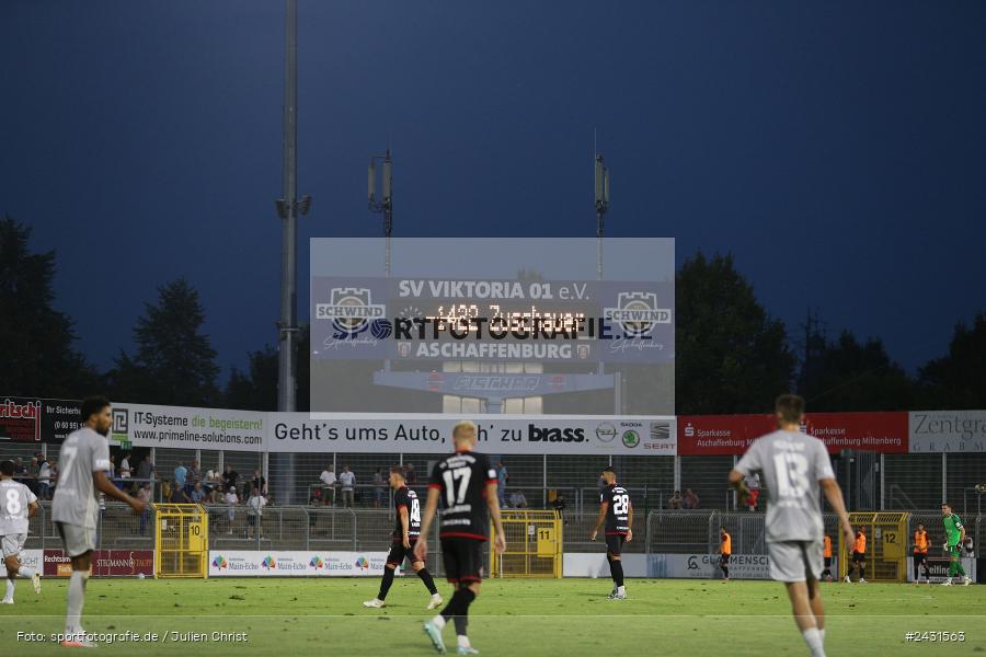 Stadion am Schönbusch, Aschaffenburg, 30.08.2024, sport, action, BFV, Fussball, 7. Spieltag, Regionalliga Bayern, FWK, SVA, FC Würzburger Kickers, SV Viktoria Aschaffenburg - Bild-ID: 2431563