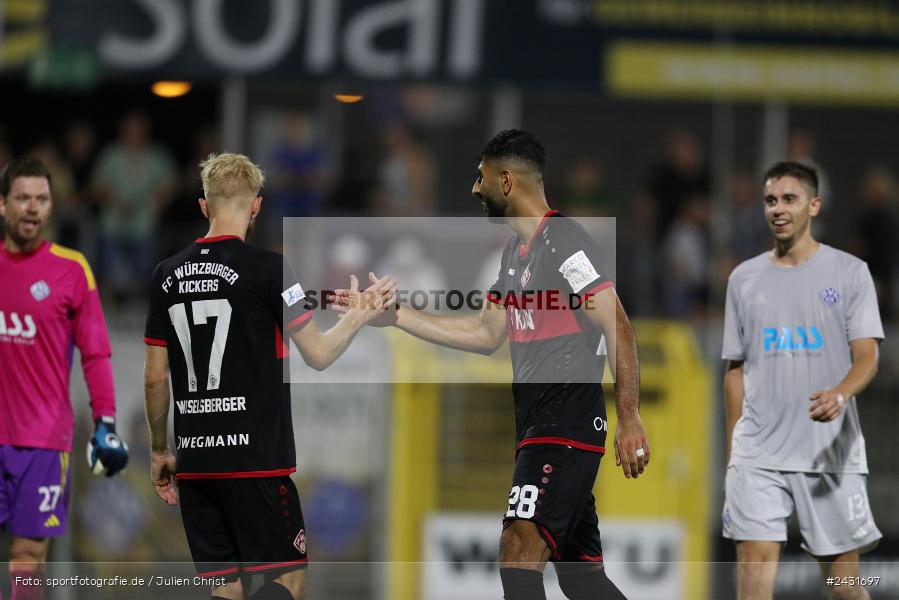 Stadion am Schönbusch, Aschaffenburg, 30.08.2024, sport, action, BFV, Fussball, 7. Spieltag, Regionalliga Bayern, FWK, SVA, FC Würzburger Kickers, SV Viktoria Aschaffenburg - Bild-ID: 2431697