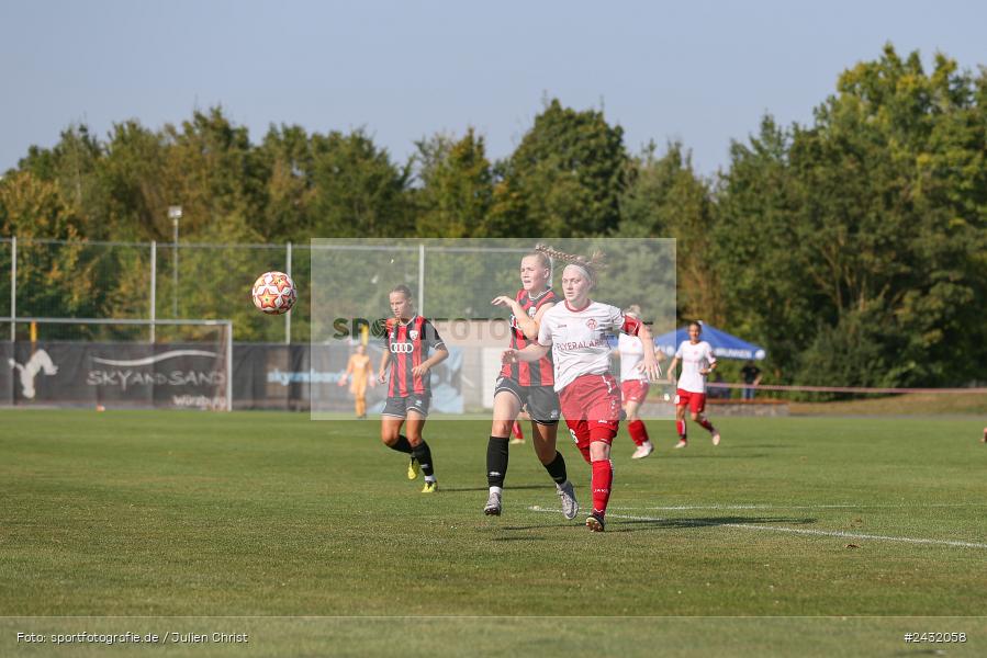 Sportpark Heuchelhof, Würzburg, 31.08.2024, sport, action, BFV, Fussball, 1. Spieltag, Bayernliga Frauen, FCI, FWK, FC Ingolstadt 04 II, FC Würzburger Kickers - Bild-ID: 2432058 Sportpark Heuchelhof, Würzburg, 31.08.2024, sport, action, BFV, Fussball, 1. Spieltag, Bayernliga Frauen, FCI, FWK, FC Ingolstadt 04 II, FC Würzburger Kickers - Bild-ID: 2432058