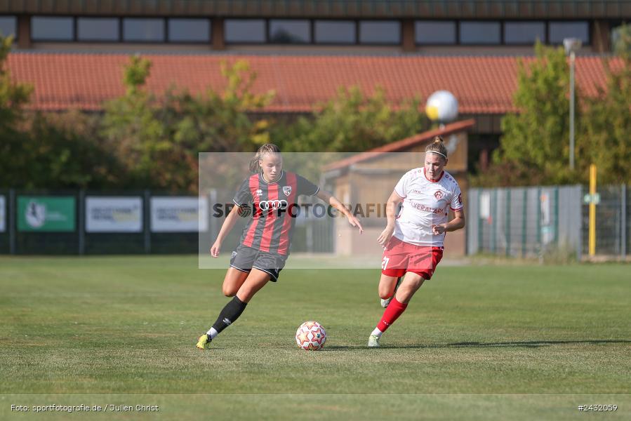 Sportpark Heuchelhof, Würzburg, 31.08.2024, sport, action, BFV, Fussball, 1. Spieltag, Bayernliga Frauen, FCI, FWK, FC Ingolstadt 04 II, FC Würzburger Kickers - Bild-ID: 2432059 Sportpark Heuchelhof, Würzburg, 31.08.2024, sport, action, BFV, Fussball, 1. Spieltag, Bayernliga Frauen, FCI, FWK, FC Ingolstadt 04 II, FC Würzburger Kickers - Bild-ID: 2432059