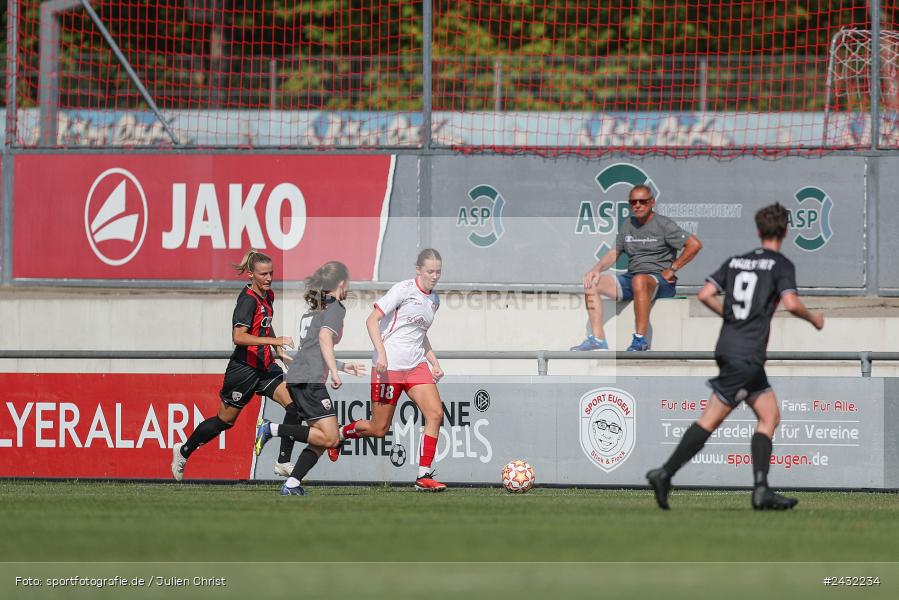 Sportpark Heuchelhof, Würzburg, 31.08.2024, sport, action, BFV, Fussball, 1. Spieltag, Bayernliga Frauen, FCI, FWK, FC Ingolstadt 04 II, FC Würzburger Kickers - Bild-ID: 2432234 Sportpark Heuchelhof, Würzburg, 31.08.2024, sport, action, BFV, Fussball, 1. Spieltag, Bayernliga Frauen, FCI, FWK, FC Ingolstadt 04 II, FC Würzburger Kickers - Bild-ID: 2432234