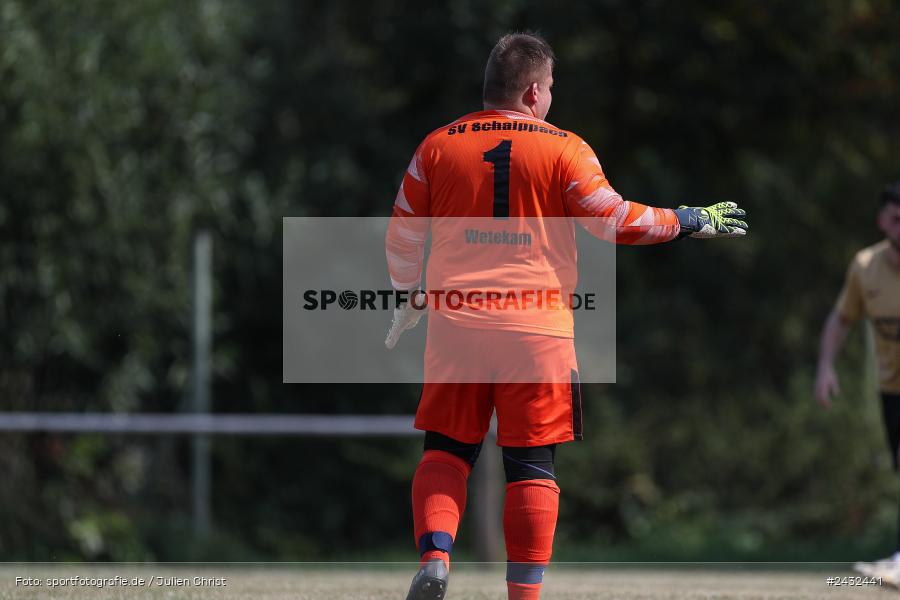 Sportgelände, Schaippach, 01.09.2024, sport, action, BFV, Fussball, 5. Spieltag, A-Klasse Würzburg Gr. 5, FV Wernfeld/Adelsberg, SV Schaippach - Bild-ID: 2432441 Sportgelände, Schaippach, 01.09.2024, sport, action, BFV, Fussball, 5. Spieltag, A-Klasse Würzburg Gr. 5, FV Wernfeld/Adelsberg, SV Schaippach - Bild-ID: 2432441