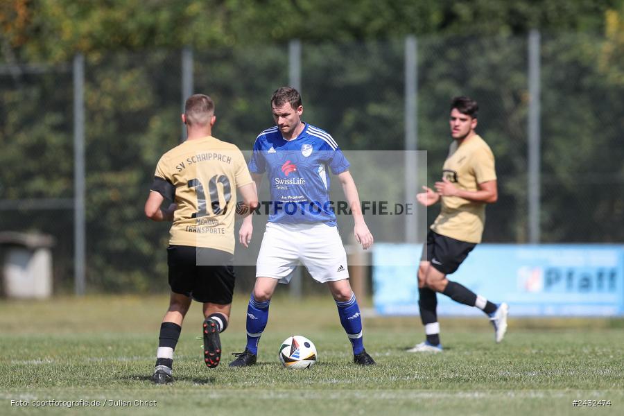 Sportgelände, Schaippach, 01.09.2024, sport, action, BFV, Fussball, 5. Spieltag, A-Klasse Würzburg Gr. 5, FV Wernfeld/Adelsberg, SV Schaippach - Bild-ID: 2432474 Sportgelände, Schaippach, 01.09.2024, sport, action, BFV, Fussball, 5. Spieltag, A-Klasse Würzburg Gr. 5, FV Wernfeld/Adelsberg, SV Schaippach - Bild-ID: 2432474