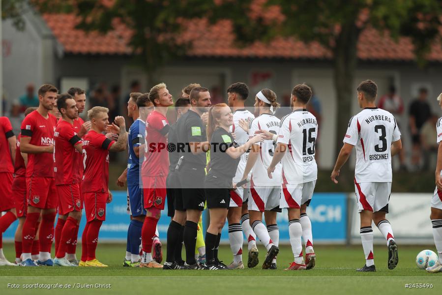 NGN-Arena, Aubstadt, 06.09.2024, sport, action, BFV, Fussball, 8. Spieltag, Regionalliga Bayern, FCN, TSV, 1. FC Nürnberg II, TSV Aubstadt, Team - Bild-ID: 2433496 NGN-Arena, Aubstadt, 06.09.2024, sport, action, BFV, Fussball, 8. Spieltag, Regionalliga Bayern, FCN, TSV, 1. FC Nürnberg II, TSV Aubstadt, Team - Bild-ID: 2433496