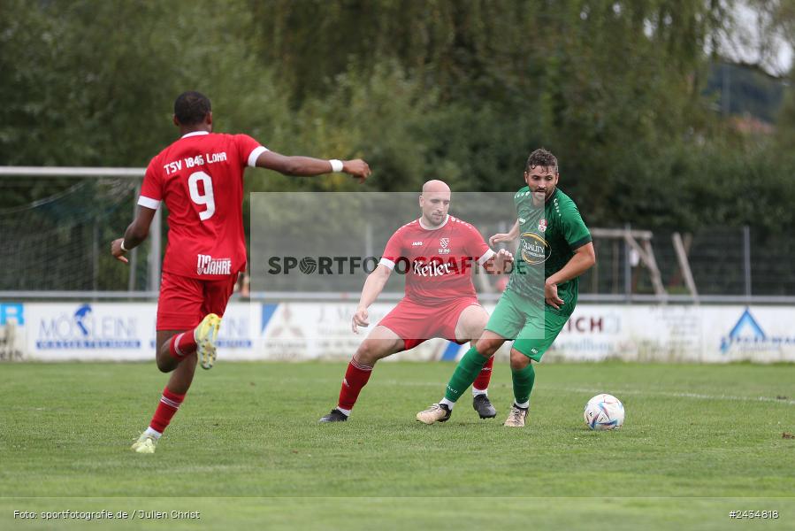 Sportgelände, Lohr am Main, 08.09.2024, sport, action, BFV, Fussball, 8. Spieltag, Bezirksliga Unterfranken West, TSV, LOH, TSV 1913 Pflaumheim, TSV 1846 Lohr a. Main - Bild-ID: 2434818