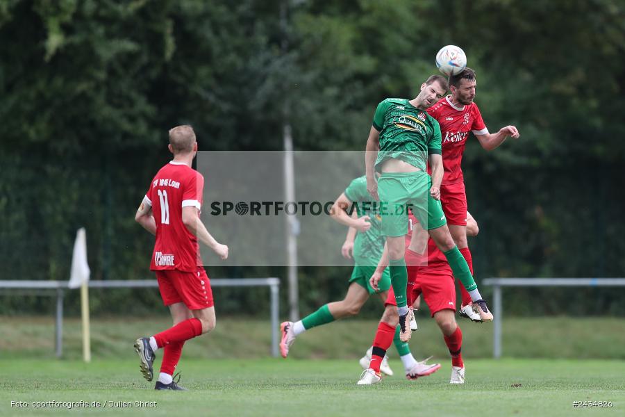 Sportgelände, Lohr am Main, 08.09.2024, sport, action, BFV, Fussball, 8. Spieltag, Bezirksliga Unterfranken West, TSV, LOH, TSV 1913 Pflaumheim, TSV 1846 Lohr a. Main - Bild-ID: 2434826