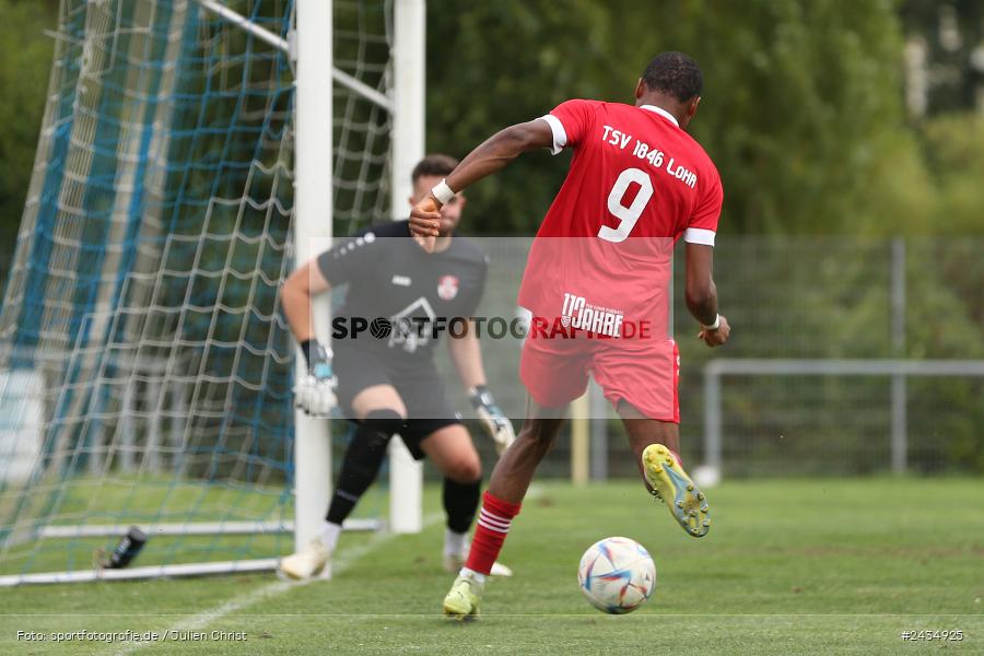 Sportgelände, Lohr am Main, 08.09.2024, sport, action, BFV, Fussball, 8. Spieltag, Bezirksliga Unterfranken West, TSV, LOH, TSV 1913 Pflaumheim, TSV 1846 Lohr a. Main - Bild-ID: 2434925