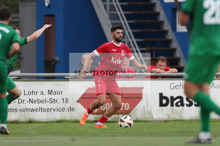 Sportgelände, Lohr am Main, 08.09.2024, sport, action, BFV, Fussball, 8. Spieltag, Bezirksliga Unterfranken West, TSV, LOH, TSV 1913 Pflaumheim, TSV 1846 Lohr a. Main - Bild-ID: 2434945