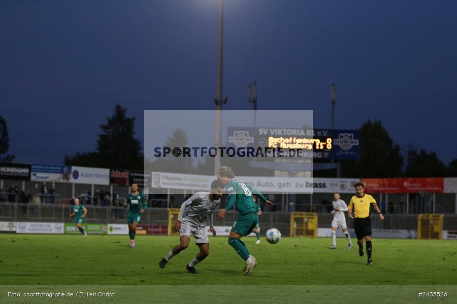 Stadion am Schönbusch, Aschaffenburg, 13.09.2024, sport, action, BFV, Fussball, 9. Spieltag, Regionalliga Bayern, FCA, SVA, FC Augsburg II, SV Viktoria Aschaffenburg - Bild-ID: 2435526