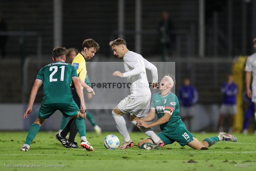 Stadion am Schönbusch, Aschaffenburg, 13.09.2024, sport, action, BFV, Fussball, 9. Spieltag, Regionalliga Bayern, FCA, SVA, FC Augsburg II, SV Viktoria Aschaffenburg - Bild-ID: 2435577