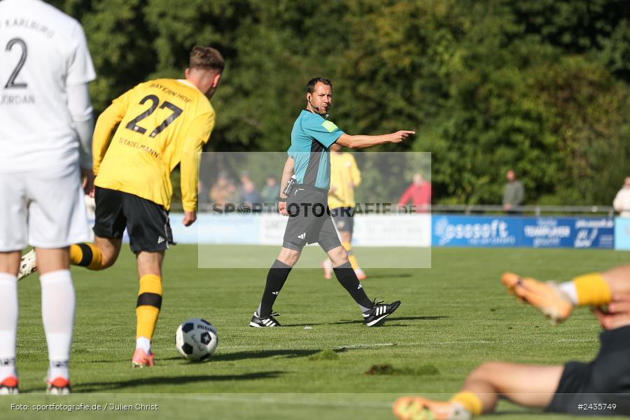 Fundamentum Sportpark, Karlburg, 14.09.2024, sport, action, BFV, Fussball, 11. Spieltag, Bayernliga Nord, HOF, TSV, SpVgg Bayern Hof, TSV Karlburg - Bild-ID: 2435749