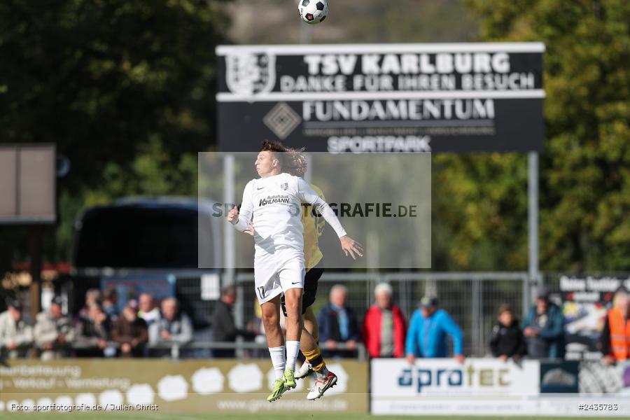 Fundamentum Sportpark, Karlburg, 14.09.2024, sport, action, BFV, Fussball, 11. Spieltag, Bayernliga Nord, HOF, TSV, SpVgg Bayern Hof, TSV Karlburg - Bild-ID: 2435783