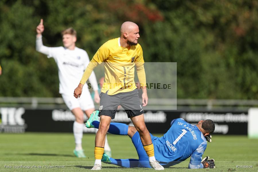 Fundamentum Sportpark, Karlburg, 14.09.2024, sport, action, BFV, Fussball, 11. Spieltag, Bayernliga Nord, HOF, TSV, SpVgg Bayern Hof, TSV Karlburg - Bild-ID: 2435809