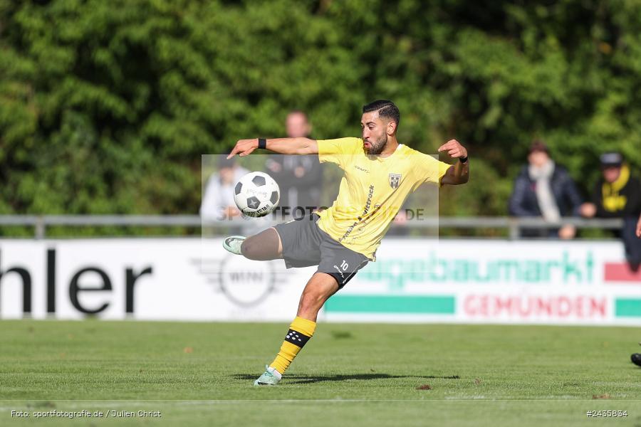 Fundamentum Sportpark, Karlburg, 14.09.2024, sport, action, BFV, Fussball, 11. Spieltag, Bayernliga Nord, HOF, TSV, SpVgg Bayern Hof, TSV Karlburg - Bild-ID: 2435834
