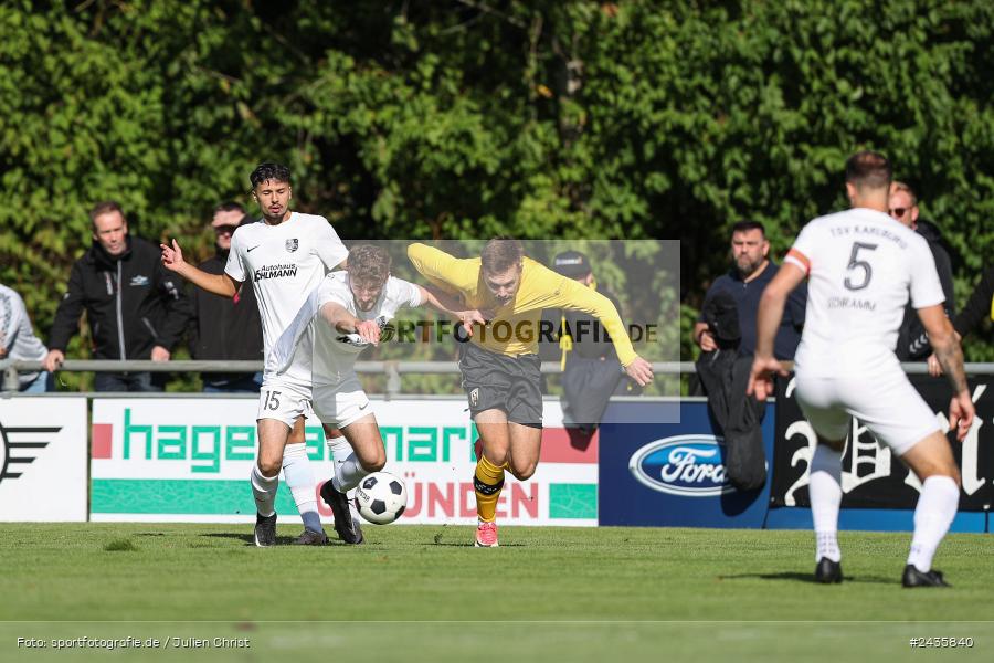Fundamentum Sportpark, Karlburg, 14.09.2024, sport, action, BFV, Fussball, 11. Spieltag, Bayernliga Nord, HOF, TSV, SpVgg Bayern Hof, TSV Karlburg - Bild-ID: 2435840