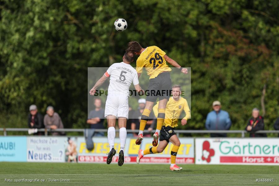 Fundamentum Sportpark, Karlburg, 14.09.2024, sport, action, BFV, Fussball, 11. Spieltag, Bayernliga Nord, HOF, TSV, SpVgg Bayern Hof, TSV Karlburg - Bild-ID: 2435897