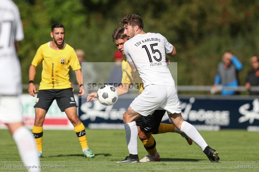 Fundamentum Sportpark, Karlburg, 14.09.2024, sport, action, BFV, Fussball, 11. Spieltag, Bayernliga Nord, HOF, TSV, SpVgg Bayern Hof, TSV Karlburg - Bild-ID: 2435952