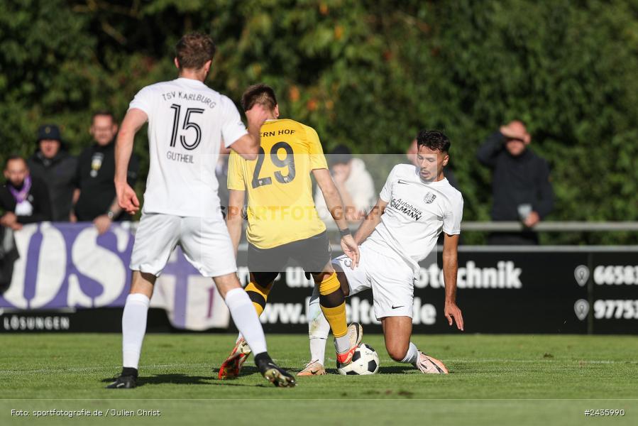 Fundamentum Sportpark, Karlburg, 14.09.2024, sport, action, BFV, Fussball, 11. Spieltag, Bayernliga Nord, HOF, TSV, SpVgg Bayern Hof, TSV Karlburg - Bild-ID: 2435990