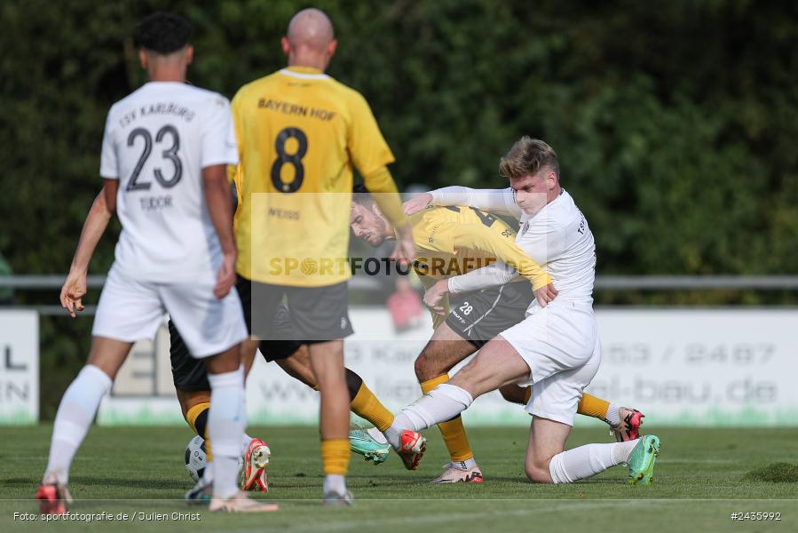 Fundamentum Sportpark, Karlburg, 14.09.2024, sport, action, BFV, Fussball, 11. Spieltag, Bayernliga Nord, HOF, TSV, SpVgg Bayern Hof, TSV Karlburg - Bild-ID: 2435992