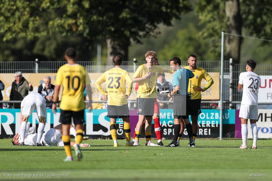 Fundamentum Sportpark, Karlburg, 14.09.2024, sport, action, BFV, Fussball, 11. Spieltag, Bayernliga Nord, HOF, TSV, SpVgg Bayern Hof, TSV Karlburg - Bild-ID: 2436013 Fundamentum Sportpark, Karlburg, 14.09.2024, sport, action, BFV, Fussball, 11. Spieltag, Bayernliga Nord, HOF, TSV, SpVgg Bayern Hof, TSV Karlburg - Bild-ID: 2436013