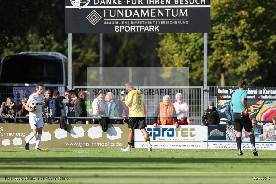Fundamentum Sportpark, Karlburg, 14.09.2024, sport, action, BFV, Fussball, 11. Spieltag, Bayernliga Nord, HOF, TSV, SpVgg Bayern Hof, TSV Karlburg - Bild-ID: 2436015 Fundamentum Sportpark, Karlburg, 14.09.2024, sport, action, BFV, Fussball, 11. Spieltag, Bayernliga Nord, HOF, TSV, SpVgg Bayern Hof, TSV Karlburg - Bild-ID: 2436015