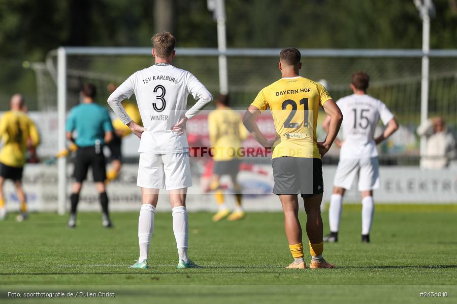 Fundamentum Sportpark, Karlburg, 14.09.2024, sport, action, BFV, Fussball, 11. Spieltag, Bayernliga Nord, HOF, TSV, SpVgg Bayern Hof, TSV Karlburg - Bild-ID: 2436018 Fundamentum Sportpark, Karlburg, 14.09.2024, sport, action, BFV, Fussball, 11. Spieltag, Bayernliga Nord, HOF, TSV, SpVgg Bayern Hof, TSV Karlburg - Bild-ID: 2436018