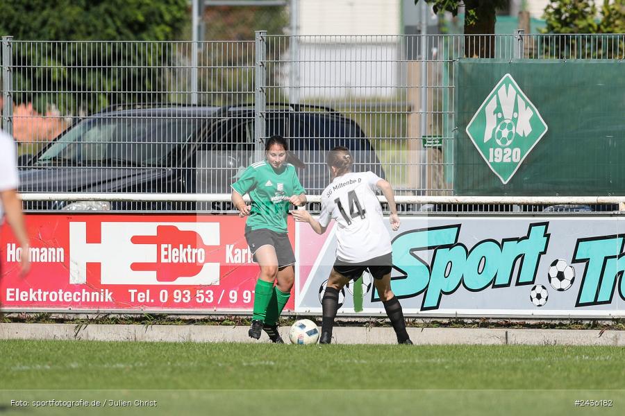Sportgelände, Karlstadt, 14.09.2024, sport, action, BFV, Fussball, 2. Spieltag, Kreisliga Frauen KL 01 AB, Miltenberger SV, FV Karlstadt II - Bild-ID: 2436182 Sportgelände, Karlstadt, 14.09.2024, sport, action, BFV, Fussball, 2. Spieltag, Kreisliga Frauen KL 01 AB, Miltenberger SV, FV Karlstadt II - Bild-ID: 2436182