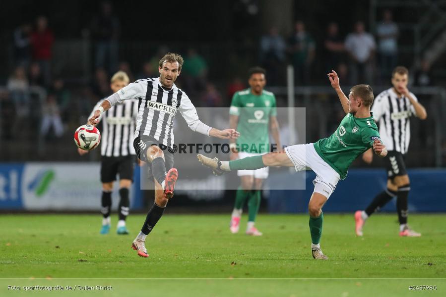 Willy-Sachs-Stadion, Schweinfurt, 20.09.2024, sport, action, BFV, Fussball, Regionalliga Bayern, 10. Spieltag, SVW, FCS, SV Wacker Burghausen, 1. FC Schweinfurt 1905 - Bild-ID: 2437980