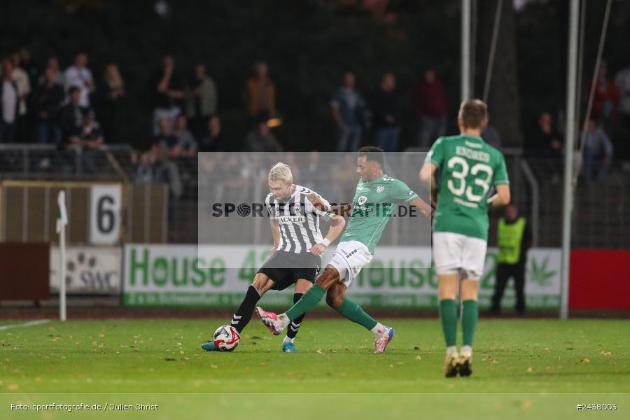 Willy-Sachs-Stadion, Schweinfurt, 20.09.2024, sport, action, BFV, Fussball, Regionalliga Bayern, 10. Spieltag, SVW, FCS, SV Wacker Burghausen, 1. FC Schweinfurt 1905 - Bild-ID: 2438003