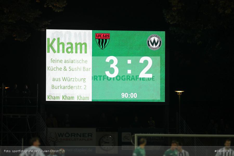 Willy-Sachs-Stadion, Schweinfurt, 20.09.2024, sport, action, BFV, Fussball, Regionalliga Bayern, 10. Spieltag, SVW, FCS, SV Wacker Burghausen, 1. FC Schweinfurt 1905 - Bild-ID: 2438373