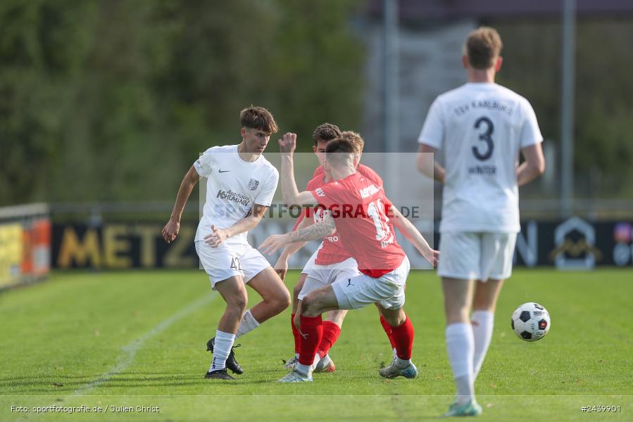 Fundamentum Sportpark, Karlburg, 28.09.2024, sport, action, Fussball, BFV, 13. Spieltag, Bayernliga Nord, ASV, TSV, ASV Cham, TSV Karlburg - Bild-ID: 2439901