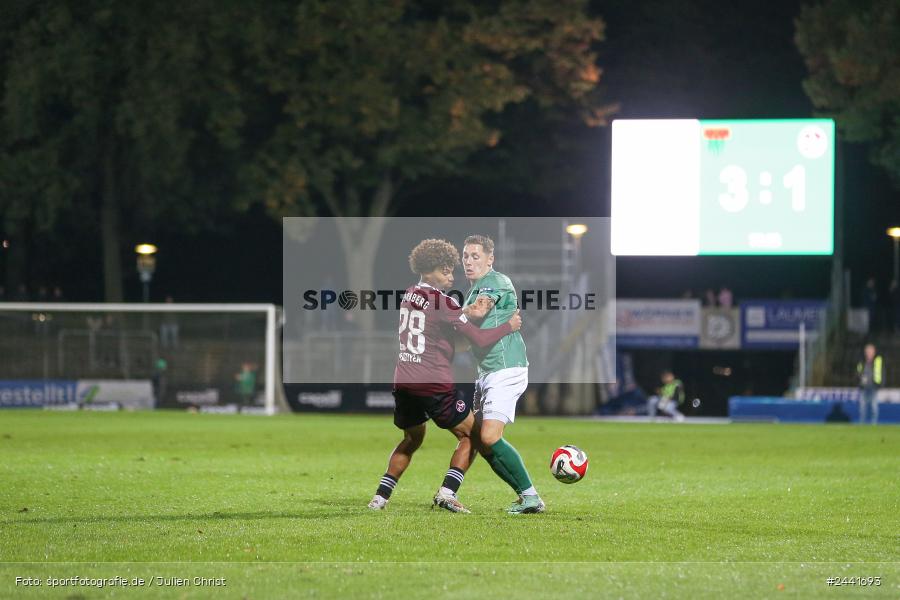 Willy-Sachs-Stadion, Schweinfurt, 02.10.2024, sport, action, Fussball, BFV, 11. Spieltag, Regionalliga Bayern, FCN, FCS, 1. FC Nürnberg II, 1. FC Schweinfurt 1905 - Bild-ID: 2441693 Willy-Sachs-Stadion, Schweinfurt, 02.10.2024, sport, action, Fussball, BFV, 11. Spieltag, Regionalliga Bayern, FCN, FCS, 1. FC Nürnberg II, 1. FC Schweinfurt 1905 - Bild-ID: 2441693