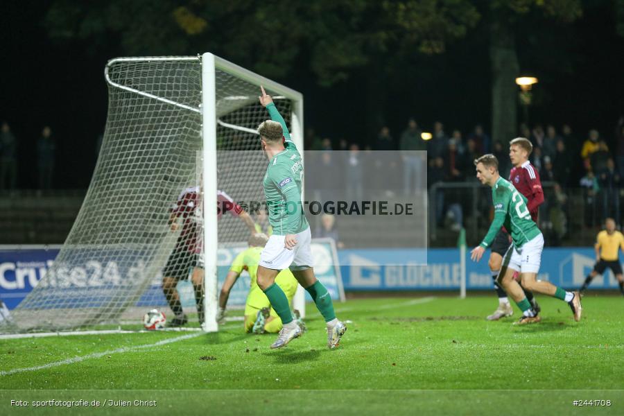 Willy-Sachs-Stadion, Schweinfurt, 02.10.2024, sport, action, Fussball, BFV, 11. Spieltag, Regionalliga Bayern, FCN, FCS, 1. FC Nürnberg II, 1. FC Schweinfurt 1905 - Bild-ID: 2441708