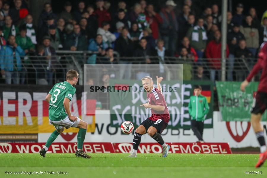 Willy-Sachs-Stadion, Schweinfurt, 02.10.2024, sport, action, Fussball, BFV, 11. Spieltag, Regionalliga Bayern, FCN, FCS, 1. FC Nürnberg II, 1. FC Schweinfurt 1905 - Bild-ID: 2441945 Willy-Sachs-Stadion, Schweinfurt, 02.10.2024, sport, action, Fussball, BFV, 11. Spieltag, Regionalliga Bayern, FCN, FCS, 1. FC Nürnberg II, 1. FC Schweinfurt 1905 - Bild-ID: 2441945