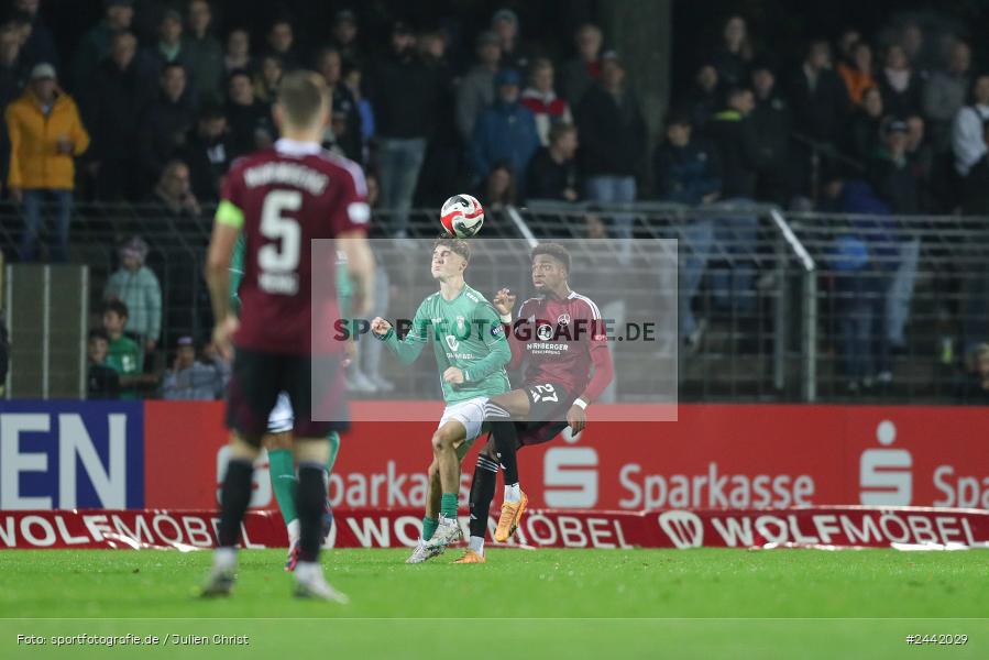 Willy-Sachs-Stadion, Schweinfurt, 02.10.2024, sport, action, Fussball, BFV, 11. Spieltag, Regionalliga Bayern, FCN, FCS, 1. FC Nürnberg II, 1. FC Schweinfurt 1905 - Bild-ID: 2442029 Willy-Sachs-Stadion, Schweinfurt, 02.10.2024, sport, action, Fussball, BFV, 11. Spieltag, Regionalliga Bayern, FCN, FCS, 1. FC Nürnberg II, 1. FC Schweinfurt 1905 - Bild-ID: 2442029