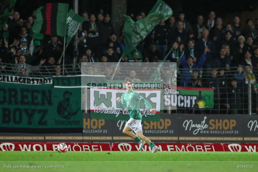 Willy-Sachs-Stadion, Schweinfurt, 02.10.2024, sport, action, Fussball, BFV, 11. Spieltag, Regionalliga Bayern, FCN, FCS, 1. FC Nürnberg II, 1. FC Schweinfurt 1905 - Bild-ID: 2442126 Willy-Sachs-Stadion, Schweinfurt, 02.10.2024, sport, action, Fussball, BFV, 11. Spieltag, Regionalliga Bayern, FCN, FCS, 1. FC Nürnberg II, 1. FC Schweinfurt 1905 - Bild-ID: 2442126