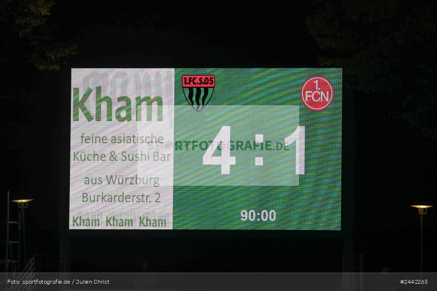 Willy-Sachs-Stadion, Schweinfurt, 02.10.2024, sport, action, Fussball, BFV, 11. Spieltag, Regionalliga Bayern, FCN, FCS, 1. FC Nürnberg II, 1. FC Schweinfurt 1905 - Bild-ID: 2442263 Willy-Sachs-Stadion, Schweinfurt, 02.10.2024, sport, action, Fussball, BFV, 11. Spieltag, Regionalliga Bayern, FCN, FCS, 1. FC Nürnberg II, 1. FC Schweinfurt 1905 - Bild-ID: 2442263