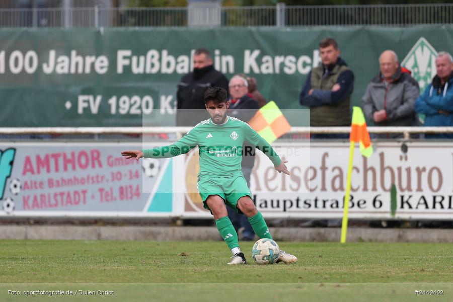 Sportgelände, Karlstadt, 03.10.2024, sport, action, Fussball, BFV, Kreisliga Würzburg Gr. 2, 12. Spieltag, FVGS, FVK, FV Gemünden/Seifriedsburg, FV Karlstadt - Bild-ID: 2442422