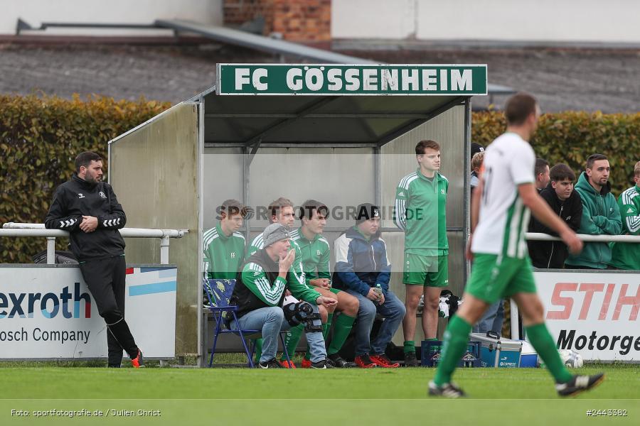 Sportgelände, Gössenheim, 05.10.2024, sport, action, Fussball, BFV, 13. Spieltag, Kreiskalsse Würzburg Gr. 3, SVA, FCG, SV Altfeld, FC Gössenheim - Bild-ID: 2443382 Sportgelände, Gössenheim, 05.10.2024, sport, action, Fussball, BFV, 13. Spieltag, Kreiskalsse Würzburg Gr. 3, SVA, FCG, SV Altfeld, FC Gössenheim - Bild-ID: 2443382