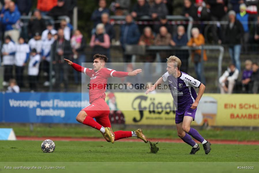 Fuchsparkstadion, Bamberg, 12.10.2024, sport, action, Fussball, BFV, 14. Spieltag, Regionalliga Bayern, FWK, FCE, FC Würzburger Kickers, FC Eintracht Bamberg - Bild-ID: 2445302